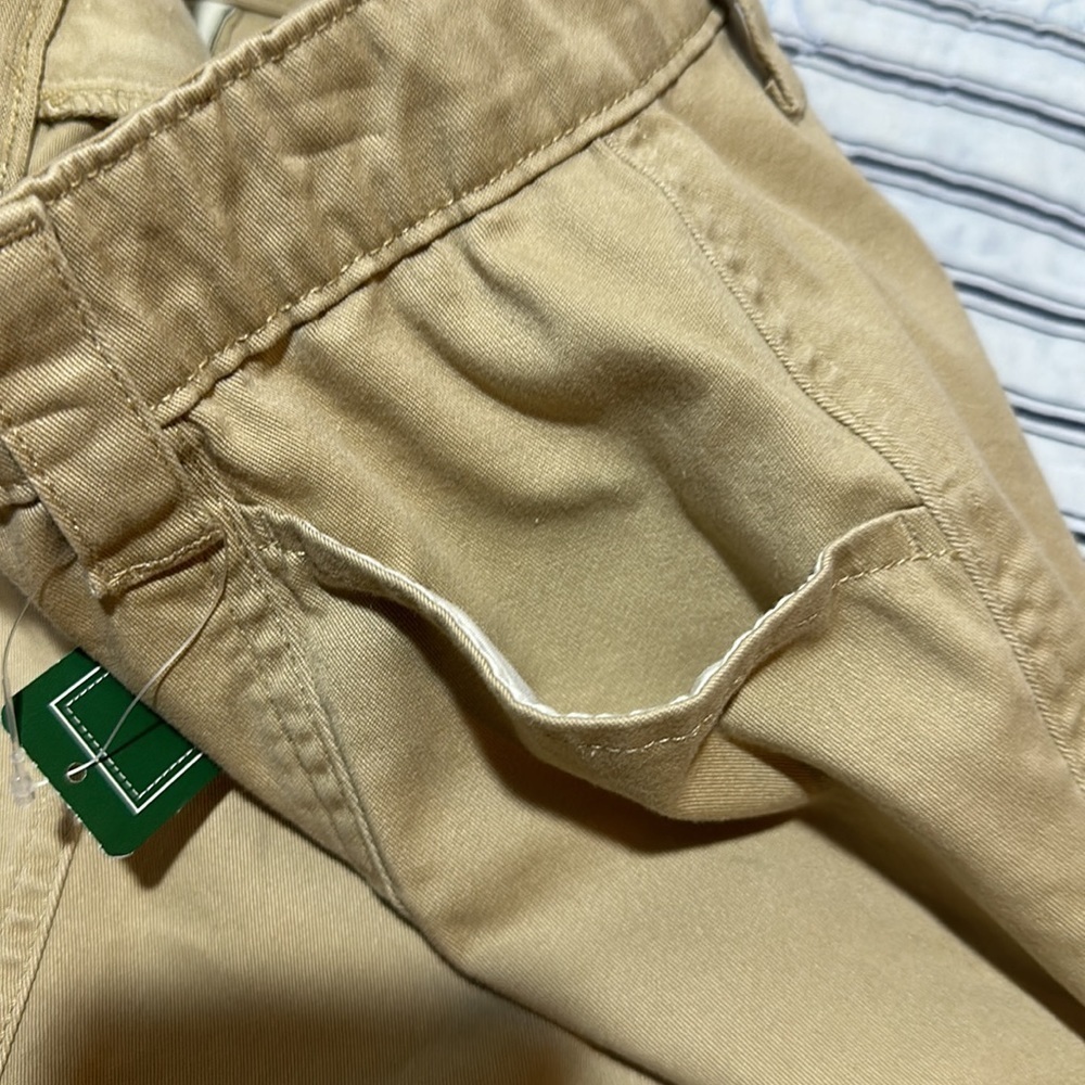NWT L.L.Bean Skirt Khaki Classic Fit A Line Elastic Waistband Pockets size 14 R - Picture 14 of 16